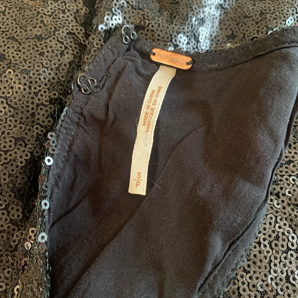 Free People Sequined Black Skater Dress - Picture 4 of 4